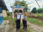 Babinkamtibmas Polsek Pelangiran Sambangi Warga Rotan Semelur, Sosialisasikan Larangan Karhutla dan Bahaya El Nino