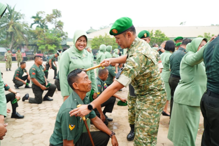 Kodim 0314/Inhil Gelar Korps Raport, 36 Personel Bintara dan Tamtama Naik Pangkat