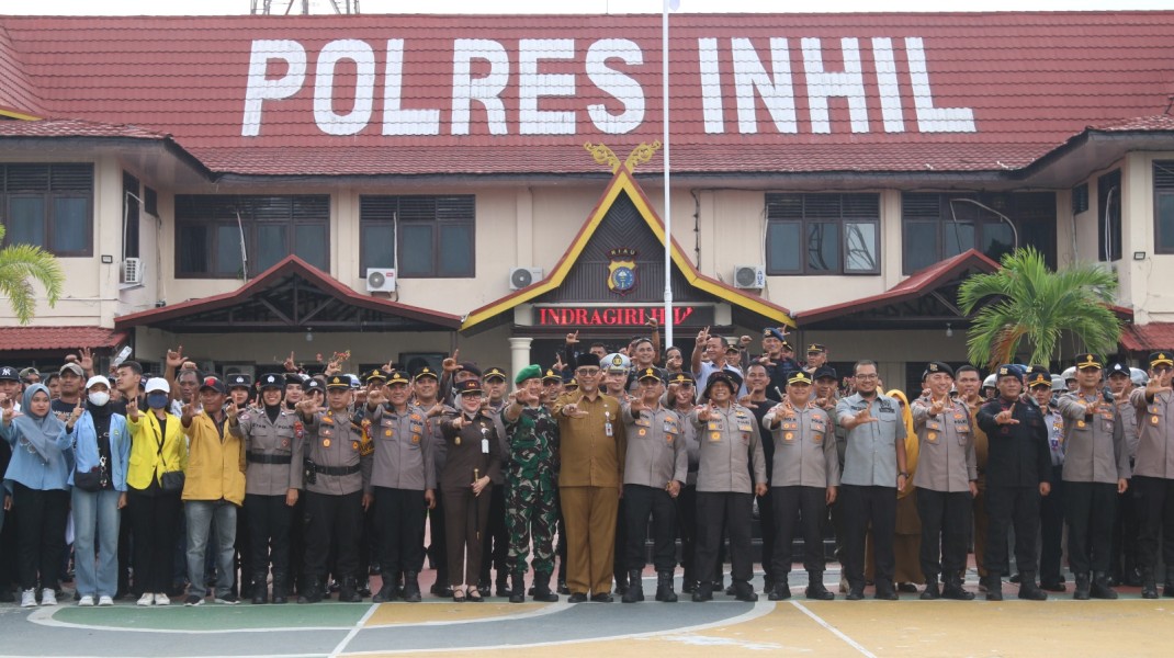 Bupati Inhil Dampingi Wakapolda Riau dalam Kegiatan  TFG Sispammako, Dan Sispamunras,