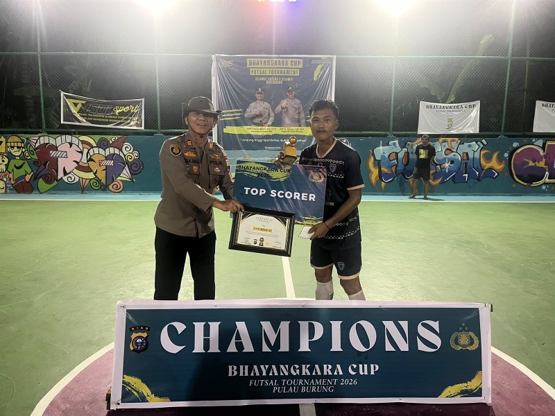 Kapolsek Pulau Burung Resmi Tutup Turnamen Futsal Kapolsek Cup I, Pererat Sinergi Polri dan Masyarakat