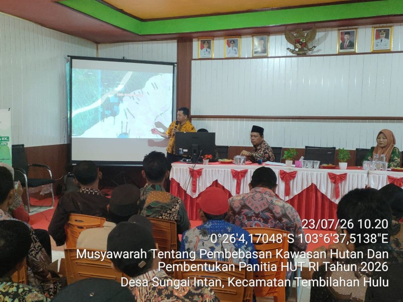 Pemerintah Desa Sungai Intan menggelar Musyawarah tentang Pembebasan Kawasan Hutan