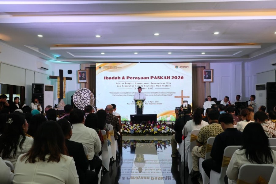 Hadiri Perayaan Paskah Kementerian ATR/BPN, Menteri Nusron: Paskah Membangun Semangat Kebangkitan Bangsa