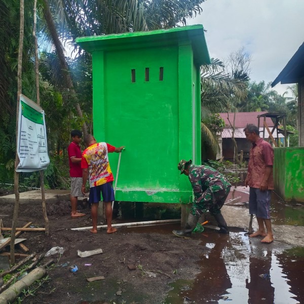 Pembangunan MCK di Desa Karya Tunas Jaya Rampung Jelang Penutupan TMMD ke-123