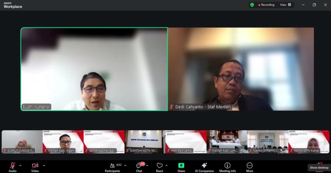 Kementerian ATR/BPN Sosialisasikan Hasil SPI KPK 2025 ke Jajaran untuk Peningkatan Kualitas Layanan dan Tata Kelola Pertanahan