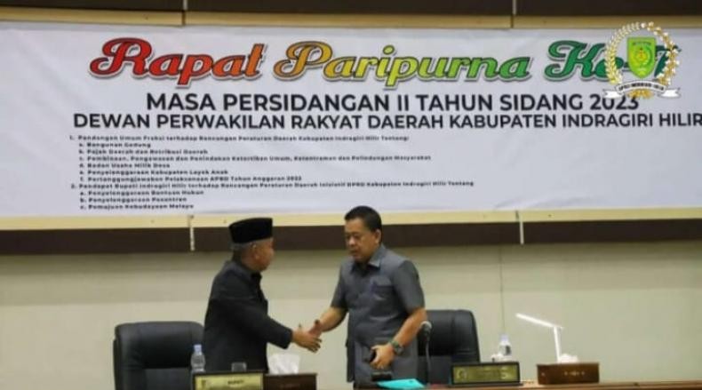 Galeri DPRD Inhil Bahas Rancangan Perda Inisiatif Pada Paripurna Ke-7 Tahun 2023