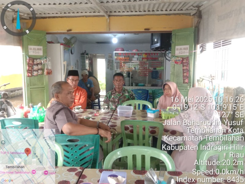 Danposramil 01/Tembilahan Sambangi Lurah Tembilahan Kota dalam Kegiatan Komsos