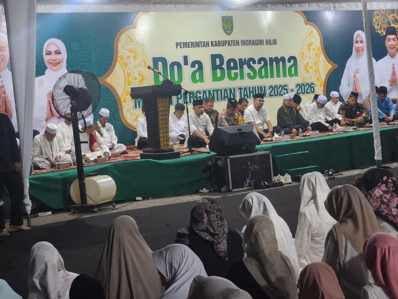 Sambut Tahun 2026, Polres Inhil Bersama Pemda Gelar Doa Bersama di Depan Kantor Bupati