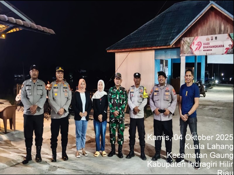 Polsek Gaung Bersama TNI dan Forkopimcam Laksanakan Pam Swakarsa, Wujud Kepedulian Menjaga Negeri