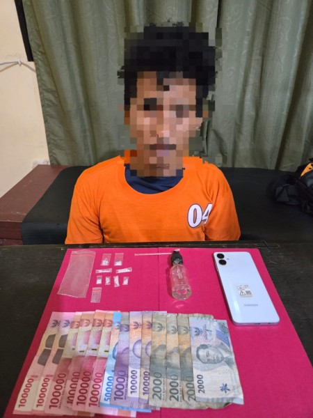 Polsek Kempas Tangkap Pengedar Shabu, Amankan Barang Bukti 0,79 Gram