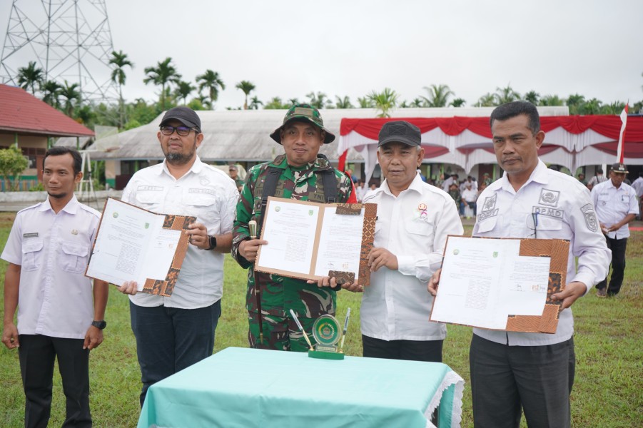 Kodim 0314/Inhil Gelar Pembukaan TMMD ke-123 di Desa Mumpa