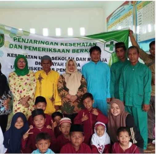 Puskesmas Pengalihan Enok Lakukan pemeriksaan kesehatan berkala kepada Anak sekolah