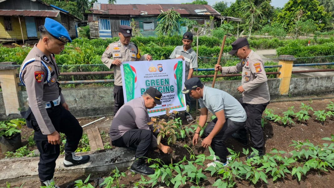 Polsek Pelangiran Gelar Workshop Green Policing, Tanamkan Cinta Lingkungan Sejak Dini di Desa Baung Rejo Jaya
