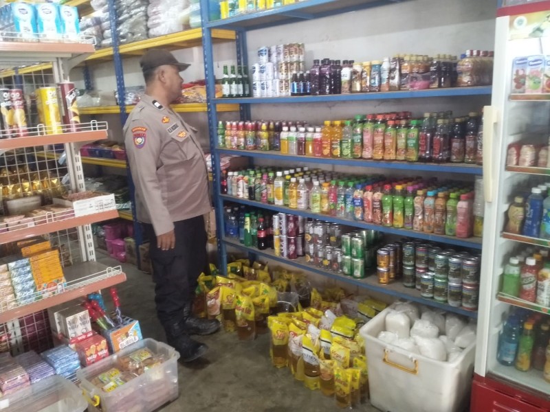 Polsek Pulau Burung Gelar  Monitoring Antisipasi Panic Buying