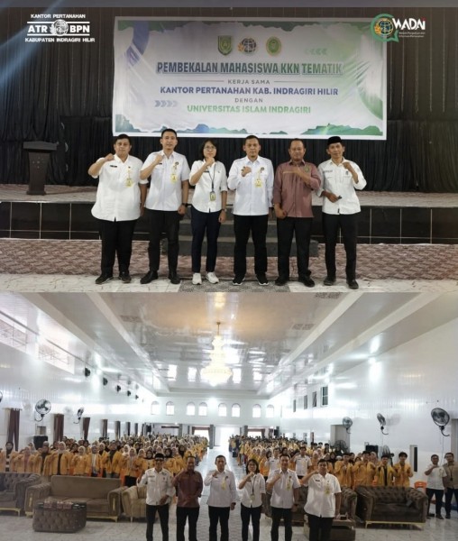 Bekali Mahasiswa KKN Tematik, Kepala Kantor Pertanahan Inhil Tekankan Pentingnya Legalitas Tanah Wakaf