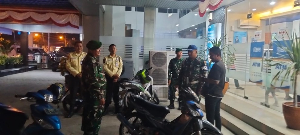 Jaga Kondusifitas Wilayah, Kodim 0314/Inhil Gelar Patroli Malam