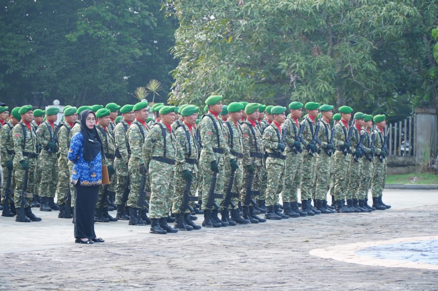 Perkokoh Ideologi Bangsa, Kodim 0314/Inhil Ikuti Upacara Hari Kesaktian Pancasila di Kantor Bupati
