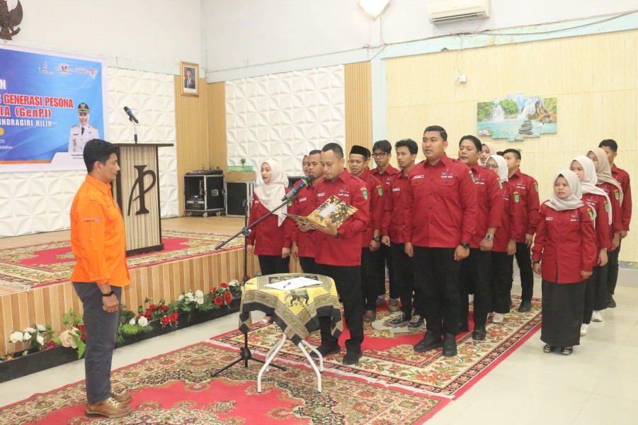Bupati Inhil Resmi Melantik Pengurus GenPI Inhil Periode 2025–2029