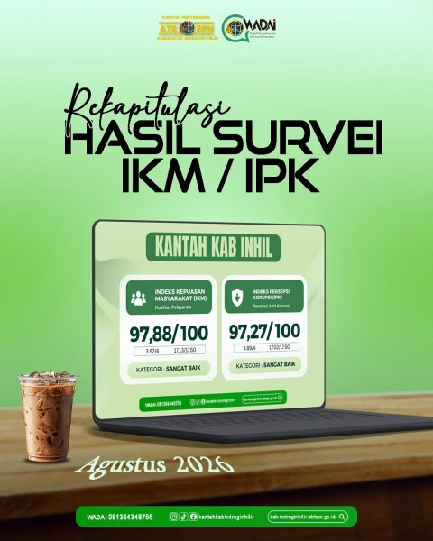 Kantor Pertanahan Indragiri Hilir Raih Nilai Tinggi dalam Survei Kepuasan Masyarakat dan Persepsi Korupsi
