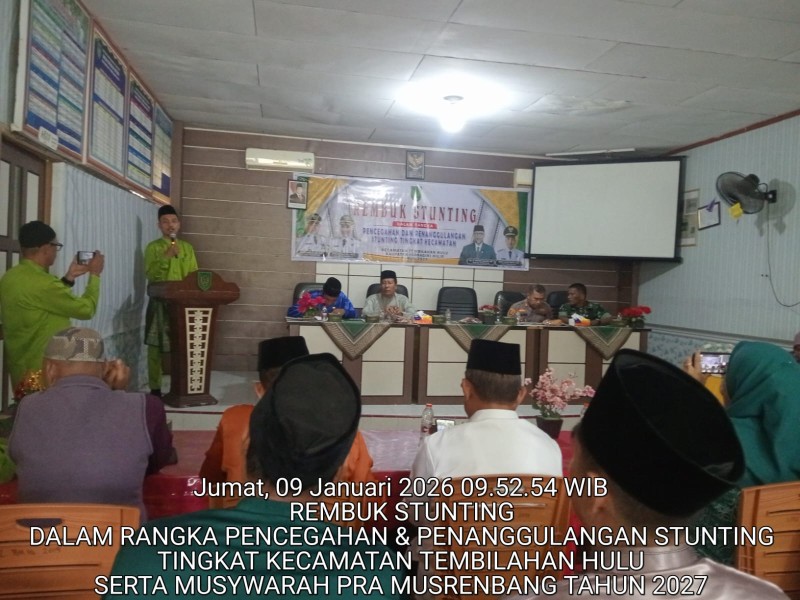 Kepala Desa Sungai Intan Hadiri Pra Musrenbang RKPD dan Rembuk Stunting 2026 Tingkat Kecamatan Tembilahan Hulu