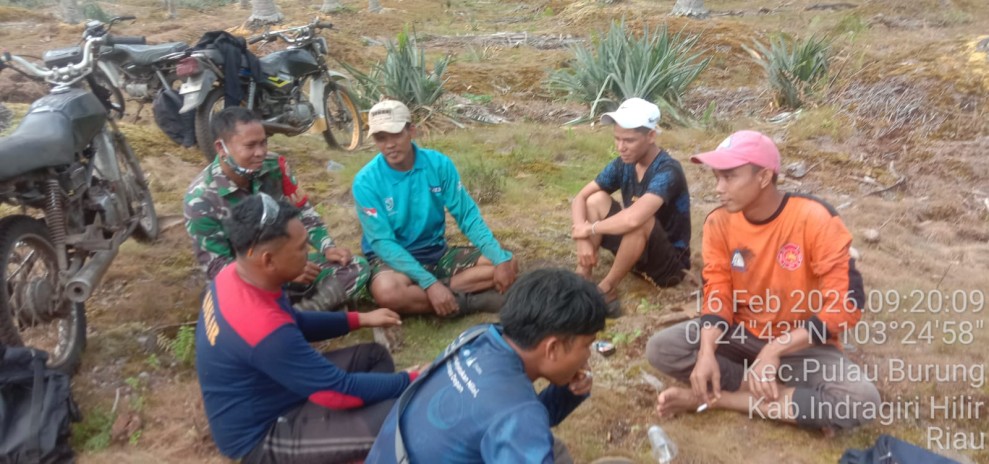 Babinsa Koramil 11/PBR Berikan Himbauan Terpadu Cegah Karhutla dan Jaga Kamtibmas di Pulau Burung