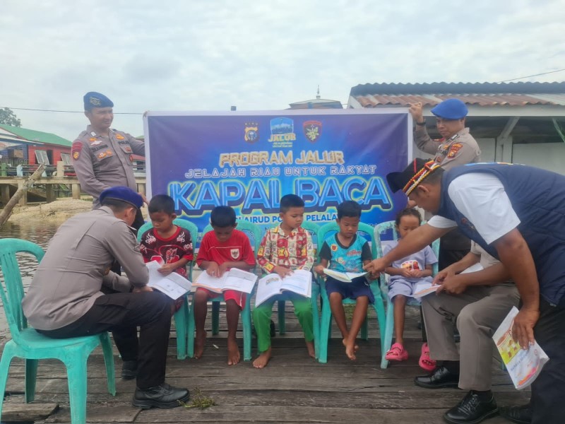 Susuri Perairan Desa Kuala Terusan dan Desa Kemang, Sat Polairud Jalankan Program JALUR.