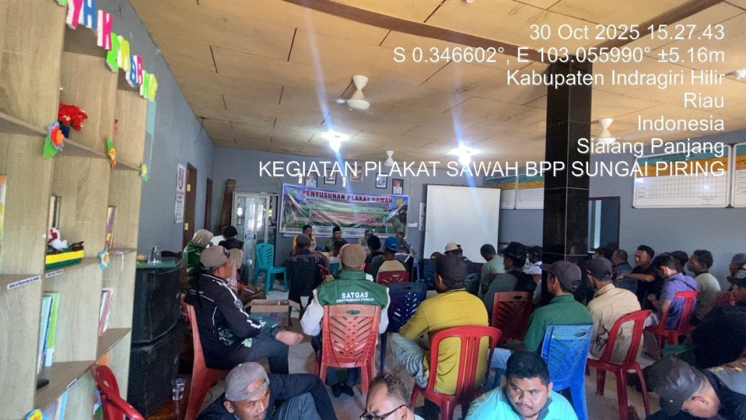 Dinas Pertanian Inhil Luncurkan SIPANTAS, Sistem Digital Penataan Sawah Serentak Berbasis Plakat Identitas