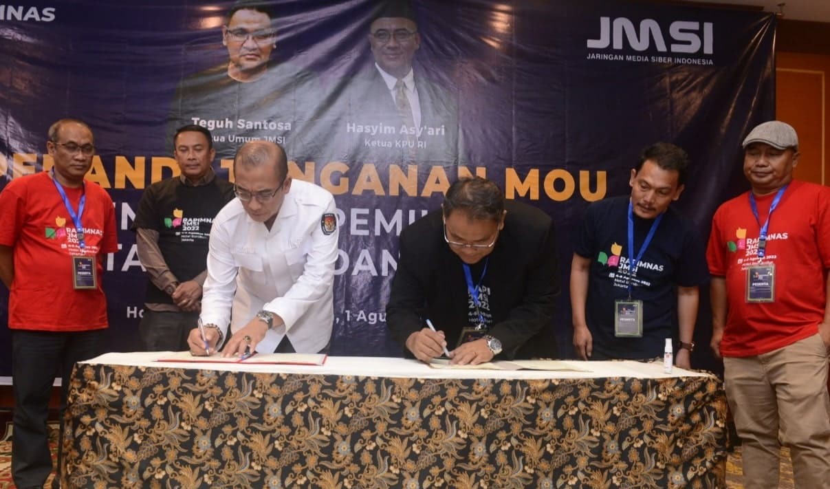 JMSI dan KPU RI Tanda Tangani Nota Kesepahaman Kepemiluan
