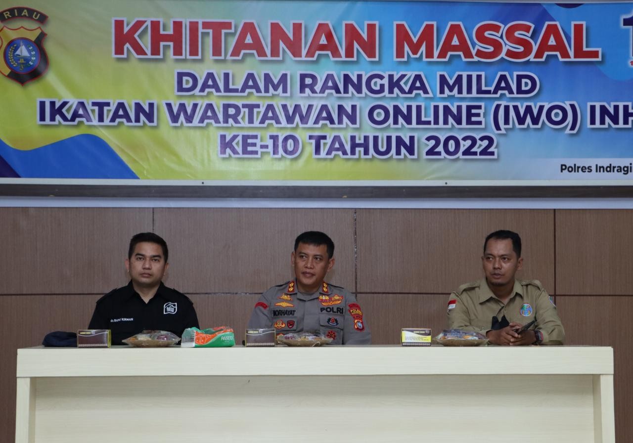 Sampena HUT IWO Ke-10, PD IWO Inhil bekerjasama Dengan Polres Inhil Lakukan Khitanan Massal