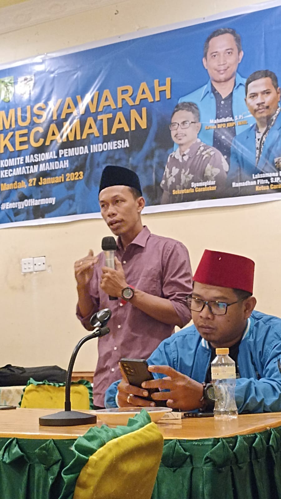 Berikan Motivasi, Anggota DPRD Provinsi Riau Andi Darma Taufik Hadiri Muscam KNPI Mandah
