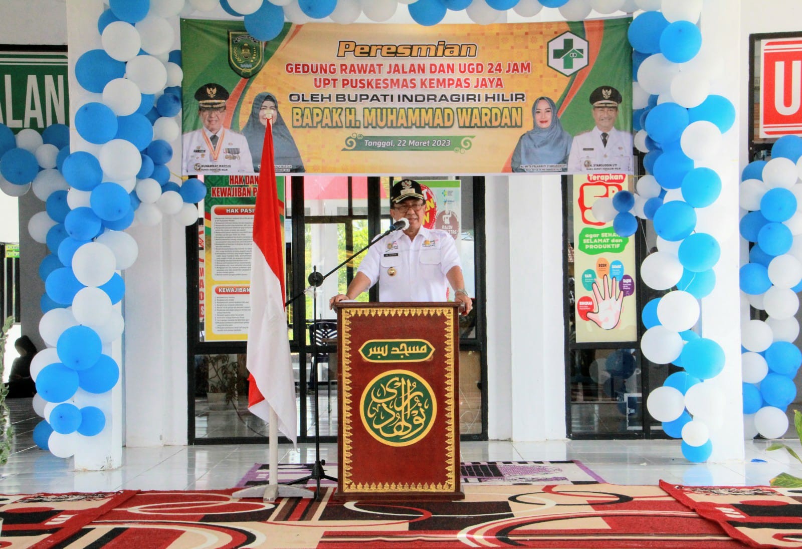 Galeri Bupati H.M Wardan Resmikan Gedung Baru Puskesmas Kecamatan Kempas