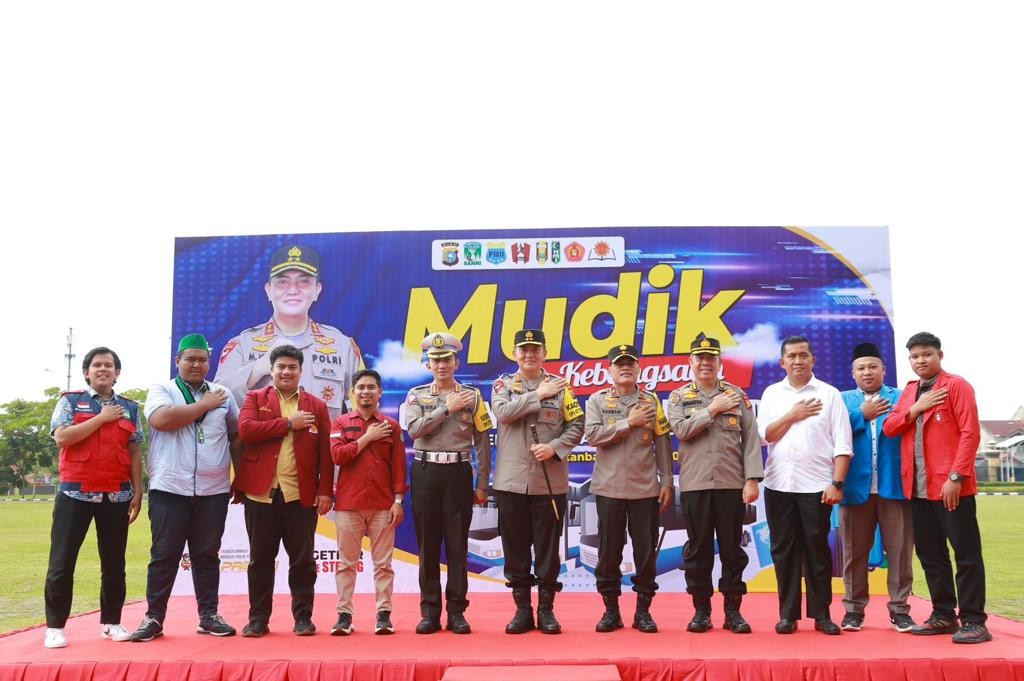 Bersama Cipayung Plus, Polda Riau Lepas Mudik Kebangsaaan di Mapolda Riau