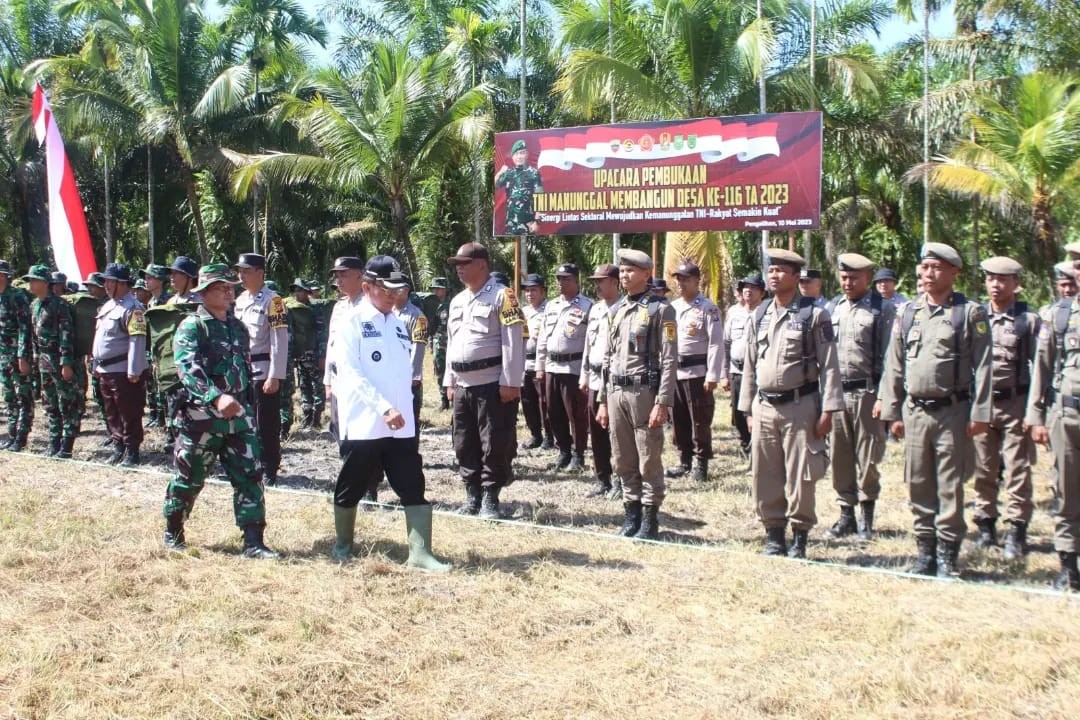 Bupati Inhil Membuka Secara Resmi TMMD Ke -116 di Desa Pengalihan