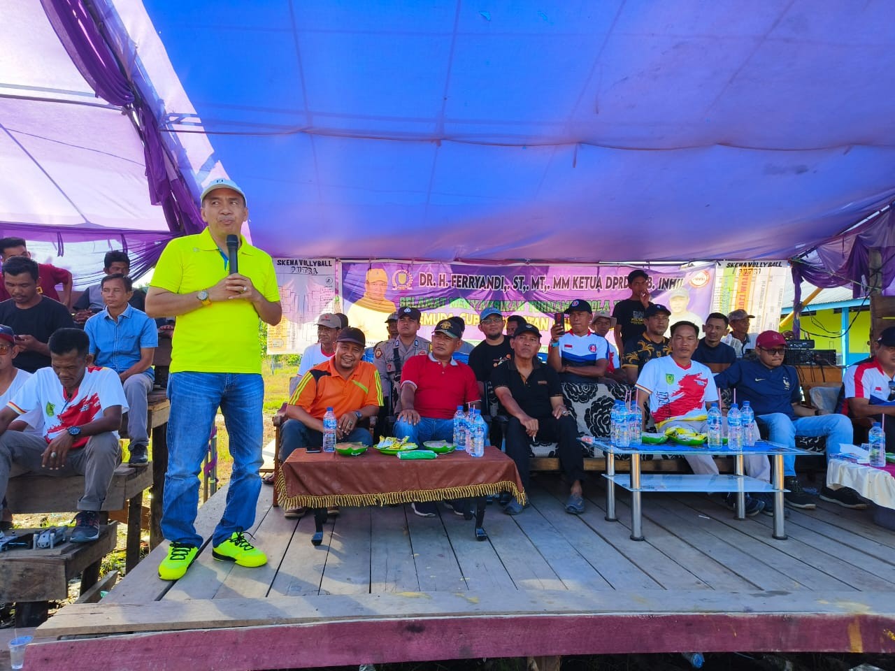 H. Ferryandi Buka Secara Resmi Turnamen Volly Ball Pemuda Cup Kecamatan Gaung