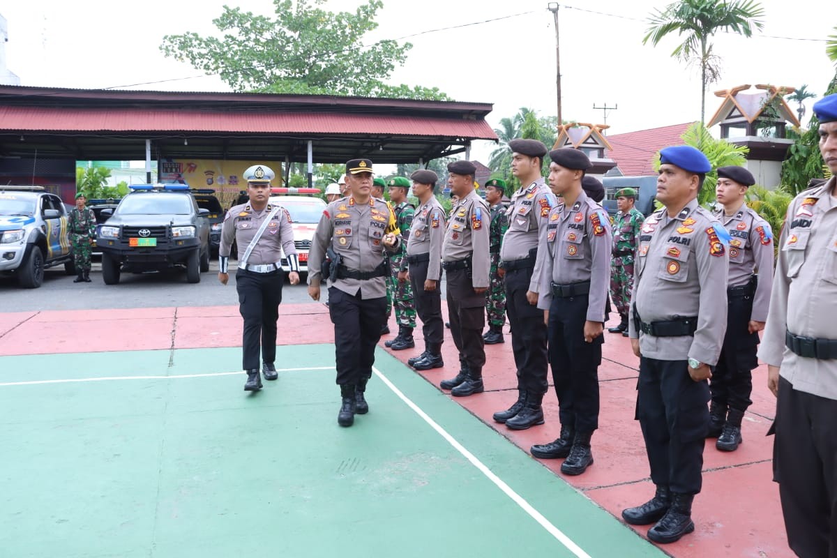 Polres Inhil Apel Gelar Pasukan Operasi Patuh Lancang Kuning 2023