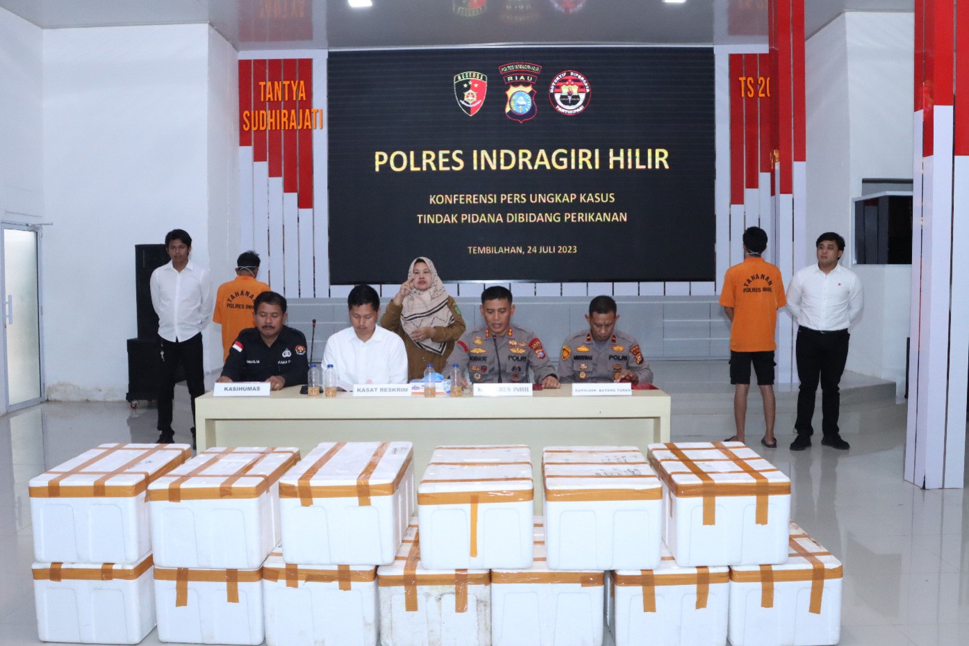 Polres Inhil Gagalkan Penyelundup Baby Lobster Senilai 14 Milyar
