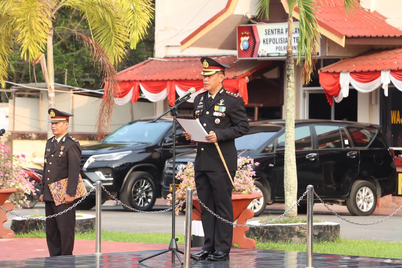 Polres Inhil Gelar Upacara Peringatan HUT Kemerdekaan Republik Indonesia ke-78