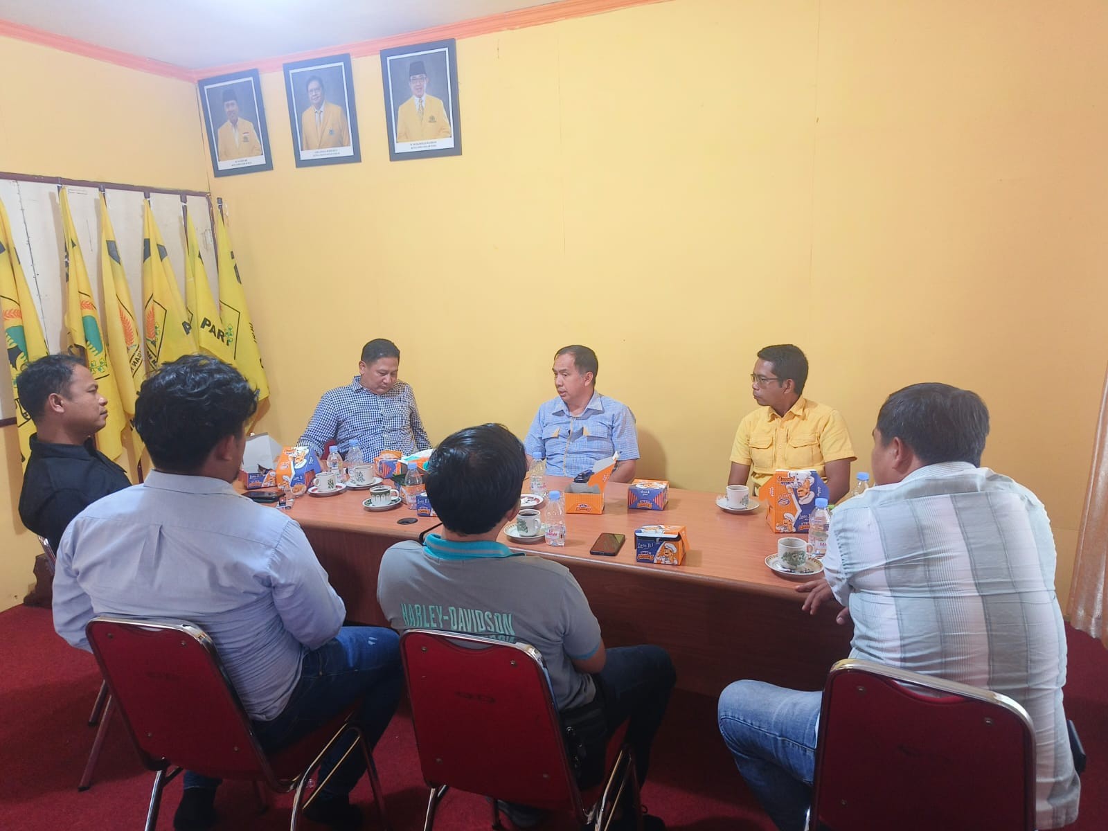 Silahturrahmi dan Cooling Sistem, Polres Kunjungi DPD Golkar Inhil
